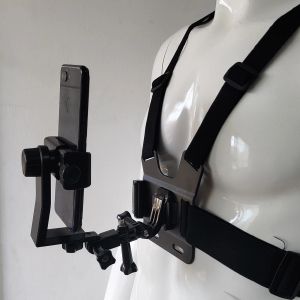 Cameras Adjustable Phone Clip Holder Mobile Phone Chest Mount Harness Strap Holder for iPhone Xiaomi Huawei Samsung gopro action camera