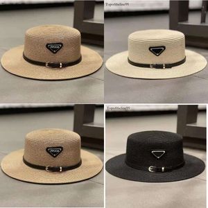 Designer hink hattar för kvinnor brett grim halmhatt mode monterat raffia gräs mössa mens triangel kepsar strand hinkar hatt p sunhat 23744d