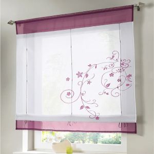 Vorhänge, 1 Stück, römische Vorhänge, Blumen-Stil, Tüll, Fenster für Küche, europäisches Design, bedruckt, römische Vorhänge, Perspektive, Café-Dekoration