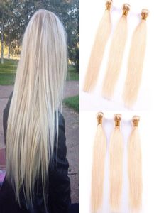 Colored Brazilian Remy Human Hair Weave Straight 613 Blonde Human Hair 3 Bundles Cheap Brazilian Human Hair Extensions Deals Vend9667291