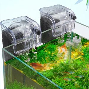 Accessories Waterfall Hang On External Oxygen Pump Water Filter Pure Water Quality For Small Fish Tank Aquarium Fish Tank Round Fish Tank