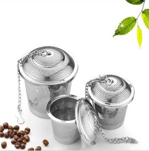 Tea Filter Infuser Durable 3 Sizes Silver Reusable 304 Stainless Mesh Herbal Ball Tea Strainer Teakettle EEA108726079978