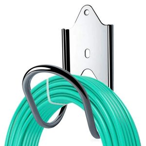 Czaszki 2PCS Woamoin Garden Hose Uchwyt Węchu Wężem Węże ze stali nierdzewnej Haczyki do organizera do przechowywania węża wodnego