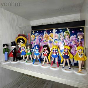 Action Toy Figures Hot Sailor Moon Blind Box Toys Anime Action FigurestSukino Usagi Mizuno Ami Hino Makoto Chiba Mamoru Mysteries Bag Figurine Gift LDD240314