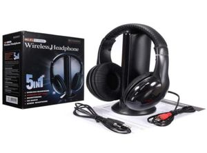 5 in 1 Stereo Wireless Over Ear Headphones RF HighFidelity With MonitoringFM Radio for TV Laptop MP3 Players Internet Chat97761851165486