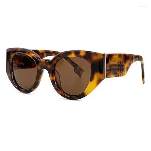 Óculos de sol 2024 acetato quadro oval mulheres marca designer de alta qualidade feminino retro vintage moda tons