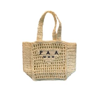 Strandtasche, Einkaufstasche, Strohtasche, Designer-Tasche, modisches Netz, hohl gewebt, für große oder kleine Sommer-Damen-Taschen, Sommer-Schwarz-Aprikose, Urlaubstasche, Einkaufstasche mit großem Fassungsvermögen