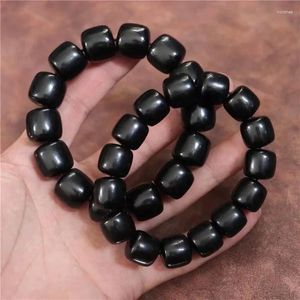 Strand Supply Pulseira de Buda com Contas de Chifre Preto