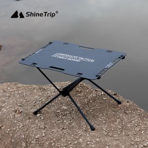 Möbler Shine Trip Portable Outdoor Foldbara Picnic Fishing Table Ultralight Aluminium Alloy Folding Camping Table A406