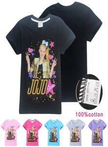 Jojo siwa barn tshirts 6 färger 412 år gamla flickor 100 bomullste skjortor kort ärm tshirts barn designer kläder ss1035501457