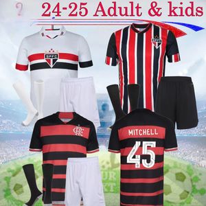 24 25 São Paulo FC camisas de futebol LUCIANO 2024 2025 Flamengo BARBOSA PEDRO kit infantil Arboleda Rafinha Calleri ALISSON PABLO MAIA pele eterno camisa de futebol em casa