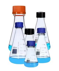 Laborbedarf 2 Stück Glaskolben 50100 250 500 1000 ml Erlenmeyer-Borosilikat-Dreieckskolben Chemielaborglaswaren3770864