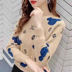 Fashion Women Sweaters Top Quality Full Print Letter Knitting Sweater High Street Pullover Tops 2022GG Brand