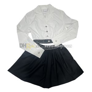 Letters Webbing T Shirt Elastic Waist Skirt Casual Style Two Piece Dress Spring Summer Party Outfit