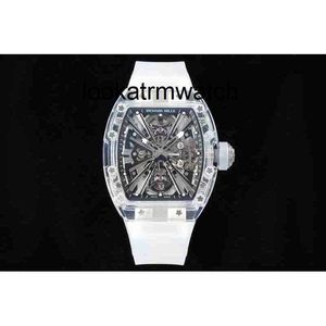 Herrenuhr RM Herren mechanische Luxus RM Mechanik Uhr Armbanduhr Weinfassuhr Rm12-01 Tourbillon blau transparentes Band männlich Milles 6SIA