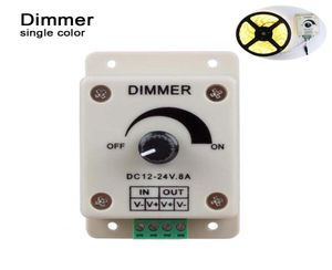 Hela 50st DC 12V 24V 8A LED -strip Light Dimmer för enkel färg2585201