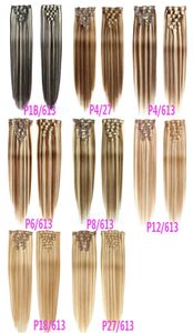 Highlight 613 Blonde Real Human Hair Clip In On Extensions Thick End 70g 100g Set Straight Remy Brazilian Colored Weave Clip Ins P1391570