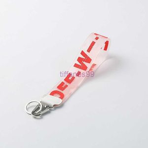 Lanyards Schlüsselanhänger Offs Weiße Luxusringe Schlüsselanhänger Klarer Gummi Gelee Briefdruck Schlüssel Ring Mode Männer Frauen Leinwand Schlüsselbund Kamera Anhänger Beltqvj Rt Ehjt 2suo