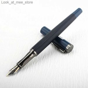Fountain Pens Fountain Pens High Quality Set 5069 Fountain Pen Metal Ink Pens Frosted Black F Nib Converter Filler Business Office School Supplies Writing Q240314