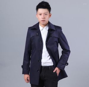 Men039S Trench Coats Mens Man Long Coat Men SingleBreasted kläder Slim Fit Overcoat Sleeve Designer Spring Autumn Fashion2832056