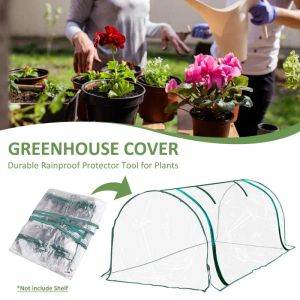 Greenhouses Mobile Mini Greenhouse Ventilated Plant Insulation Cover without pole Portable Home Tunnel Greenhouse Cover Garden accessories