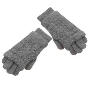 Rowerowe rękawiczki na zewnątrz dzianin dla kobiet dziewczęta ciepłe rękawiczki zimne dni krótkie turystyczne męże