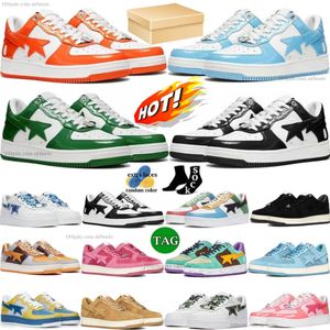 Bapestar Camouflage Skateboarding Scarpe casual Sta Low Nostalgic Blu Giallo Bianco Verde Panda Patent High Snobiety Daily Essentials Arancione Marrone Grigio Uomo Donna