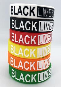 6 Color Black Lives Matter Armbands Silicone Wrist Band Armband Letters Print Rubber Bangles Armband Party Favor Whole JJ67360611