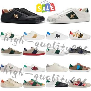 Designer Casual shoes Ace bees Snake Leather Designer Embroidered Sneakers Men's Tiger chausres Interlocking White Walking shoes Men's and women's sports shoes