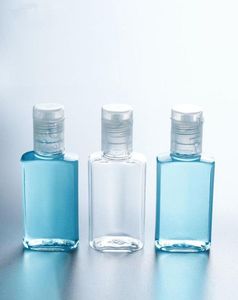 15 ml 30 ml ręcznego dezynfekującego plastikową butelkę z flip -górną czapką kwadratowy kształt do makijażu płyny dezynfekujący Płyn1068662