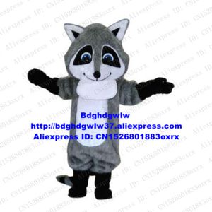 Trajes de mascote cinza longo pele guaxinim guaxinim procyon lotor mascote traje personagem de desenho animado promoções de marketing cerimônia de abertura zx631