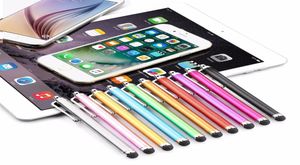 Caneta stylus capacitiva universal para iphone 6s 5S 4S samsung s6 htc m8 m9 ipad tablet caneta stylus tela de toque capacitiva pen5019649