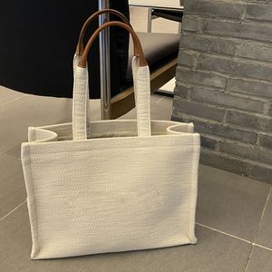 Projektant mody torba obiadowa torba na zakupy premium nylonowa moda lniana duża torba plażowa luksusowa torba na crossbody torbę na ramię 41*28*17