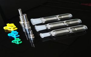 Nector Collectors Dab Straw Cool Mini Hand Pipes Titanium Nail Nector Collector Kit With 10mm 14mm 19mm Joint NC099094579