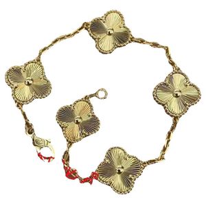 Tasarımcı bağlantı zinciri bileziği dört yapraklı cleef clover bayan moda altın bilezik mücevherleri u6 16xw9 17