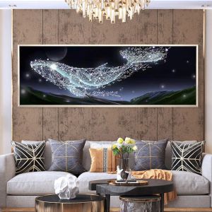 Stitch Fantasy Whale 5D Diamond Painting Full Diamond Art Embroidery Large Living Room Office Home Decor Diamond Cross Stitch Kits