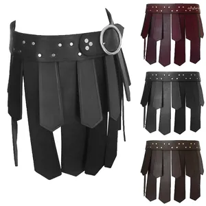 Cinture Medievale Greco Antica Legione Romana Gladiatore Vichingo Stile Steampunk Cintura in pelle PU Larp Accessori per costumi cosplay