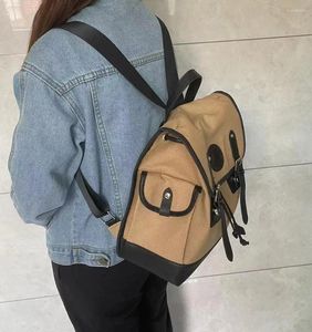 School Bags 2024 Large Capacity Canvas Backpack One Shoulder Cross For Women Fashion Anti-Theft Travel Bag