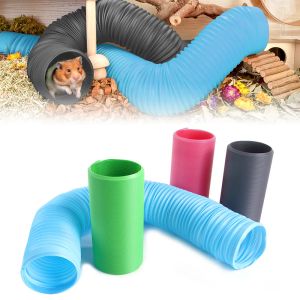 Túneis para animais de estimação, túnel divertido para brincar com pequenos animais, tubo de plástico dobrável, brinquedos divertidos para treinamento, cobaias, hamster