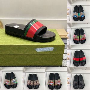 الكلاسيكيات صندل النعال النسائية المطاطية الموضة صندل الرجال G نساء G Blooms Floral Slipper Flat Shoes Slide Bee Designer Sandal Size 36-48