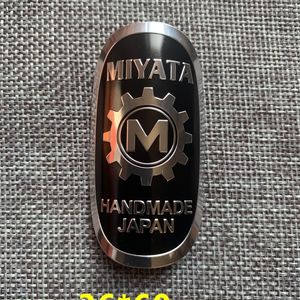 2x Miyata Vintage Classic Bike Głowa Odznaka Aluminiowe Naklejki do MTB BMX Składanie rowerów Rowerowe Akcesoria Emblemu 240223