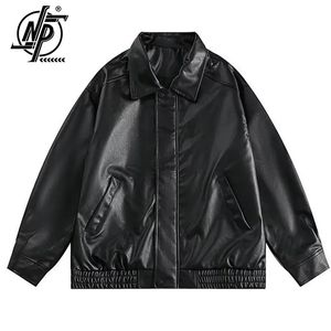 Осенние винтажные гоночные кожаные куртки мужские хип-хоп однотонные уличные бейсбольные куртки из искусственной кожи Harajuku мотоциклетная верхняя одежда пара 240228