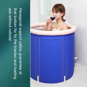 Bathtubs Bath Bucket Adult Bath Bucket Inflatable Bath Tub Household Thickened Large Bath Tub Full Body Adult Folding Bath Bucket