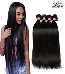 Peruvian Virgin Straight Hair 34 Bunds Human Hair Extensions Dubbel inslag Remy Hair Weave Bundles 8quot28quotnatural Color9052805