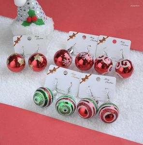 Dangle Earrings Acrylic Christmas Snowflake Ball Gift Drop Set Jewelry For Women Girls Ornaments Charms Year Gifts