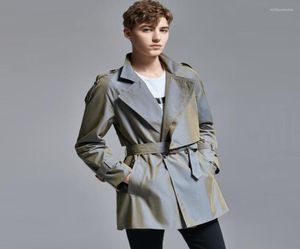 Men039S Trench Coats Mediumlängd Mens Luxury Spring Autumn Double Breasted Jackets och Slim Fit Male Plus Size 6xl Will227685173