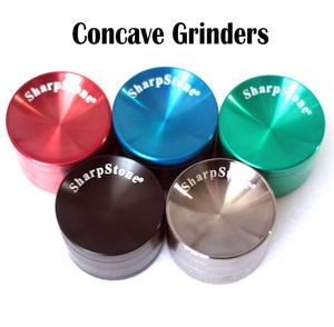 Sharpstone Concave Grinders Herb Smoking Grinder 40505563mm 4 Layers Metal Zinc Alloy Surface Herbal Crushers1933489