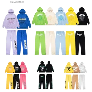 Designer homens e mulheres capuzes aranha hoodie jovem bandido sp5der hoodies mulheres camisolas calças web impresso 55555 gráfico y2k hoodies