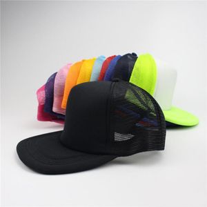 Czarny zwykły siatka siatka moda street hat dorosły czapkę czapkę pustą czapkę ciężarówki akceptuj niestandardowe logo baseball czapkę Hip Hop Grid Sun Hat185h