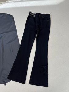 Pantaloni hip-hop pantaloni dritti da donna neri personalizzati stilista di jeans da donna